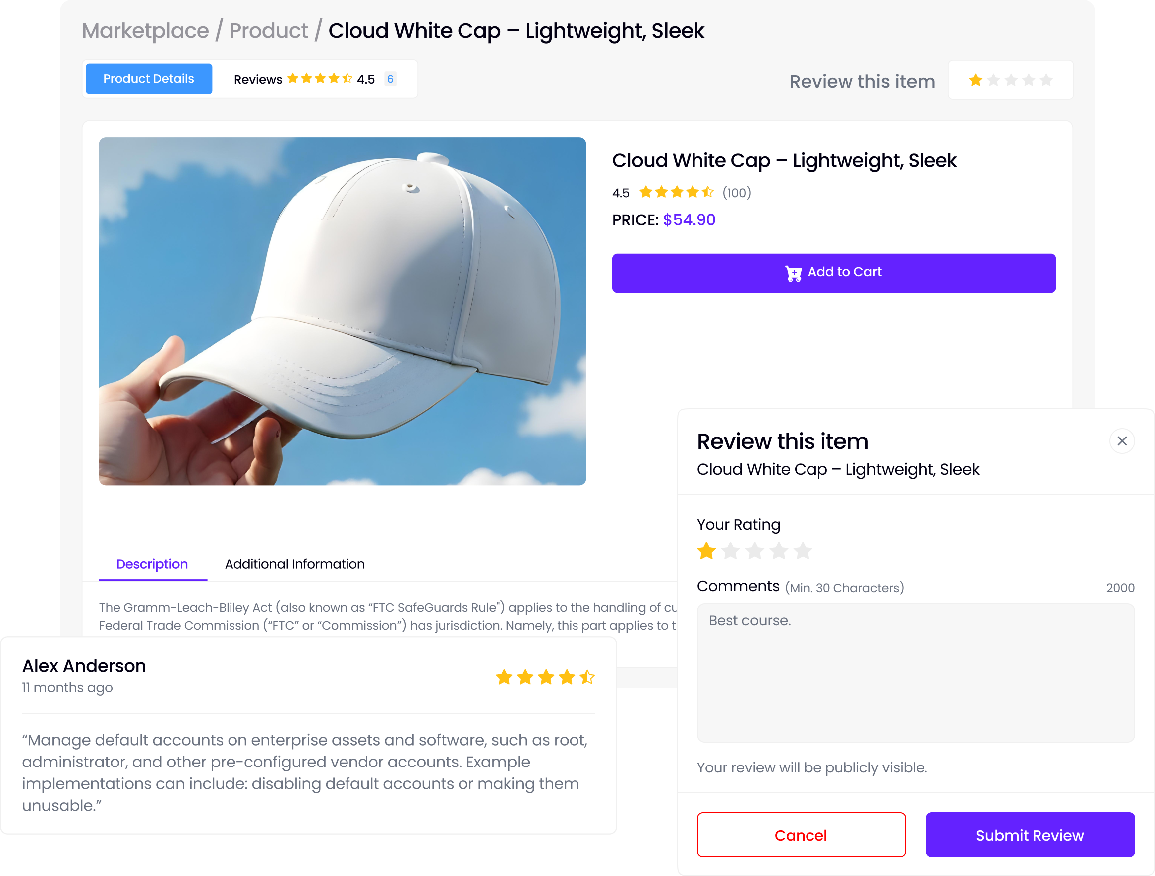 Ratings & Reviews Center